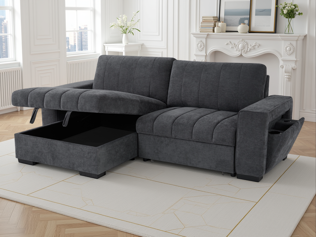 Franklin Universal Corner Sofa — Large Corner with Sofa Bed, Storage & USB