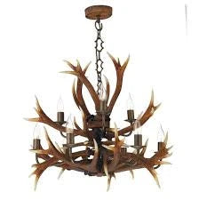 A. Antler 9 Light Armed Pendant — Rustic Fitting (Bespoke)
