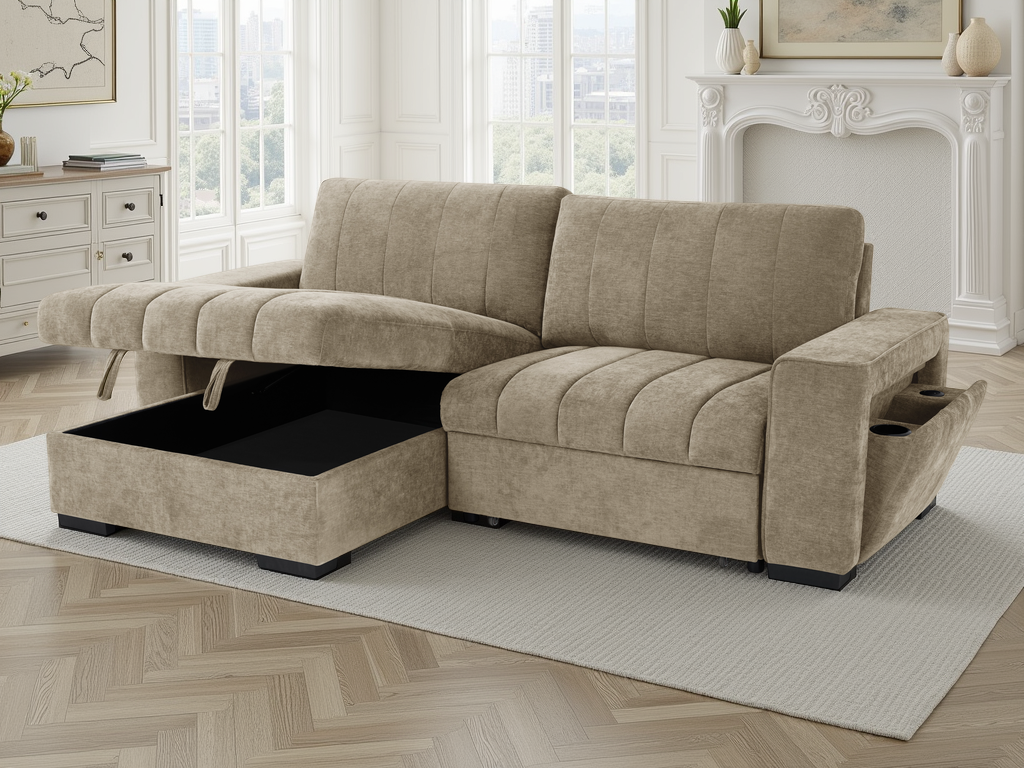 Franklin Universal Corner Sofa — Large Corner with Sofa Bed, Storage & USB